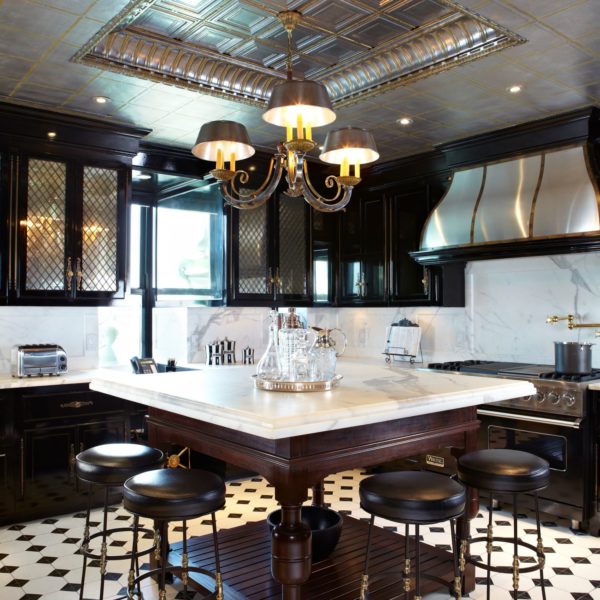 Heidi Holzer_Tommy Hilfiger_Leafed Ceiling Kitchen